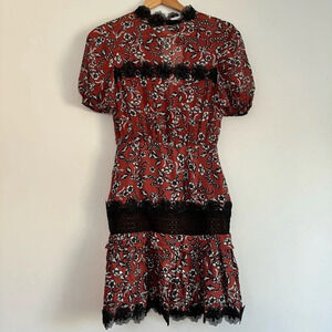 Nicolas  Sicilian Floral Silk Dress Size: 2